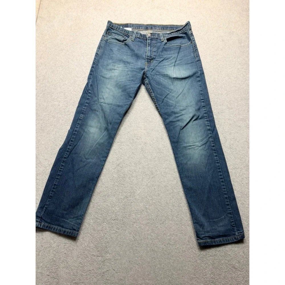 Levis 502 Regular Taper Mens Jeans Blue Medium Wash 34x32 Denim Pants